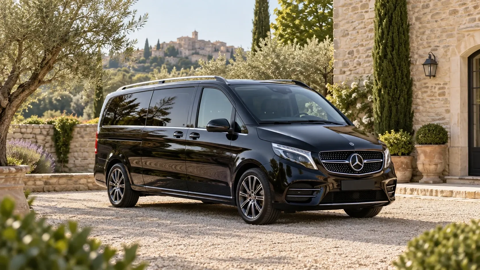 Mercedes Classe V noire, visuel d’illustration